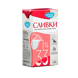 Сливки "Чудское озеро" 33% 1 л