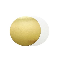 Подложка для торта "Золото/Белая" 26 см, толщина 3,2 мм